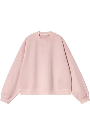 Carhartt Strik, Herre, Lyserød, S, Logo Broderet Crewneck Sweatshirt