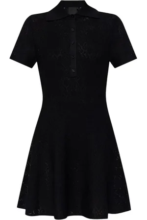 Givenchy Kjole, Dame, Sort, L, Elegant Open Weave Mini Kjole