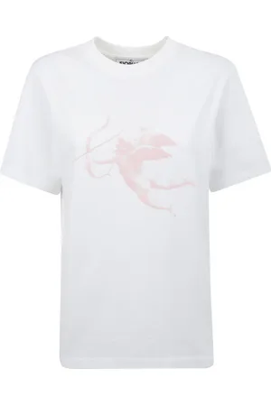 Fiorucci Top, Dame, Hvid, L, Cupid Grafisk Hvid T-shirt