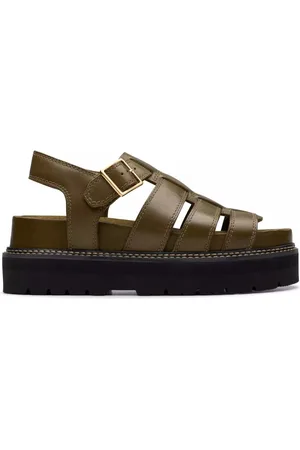 Clarks Sko, Dame, Grøn, 37 1/2 EU, Læder, Grøn Orianna Twist Damesandal