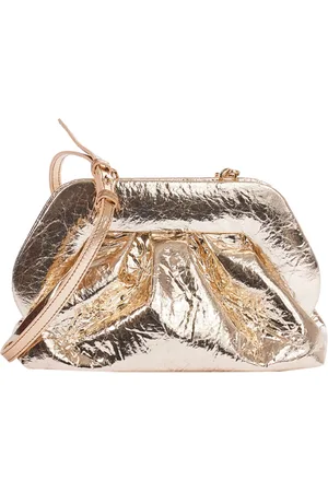 THEMOIRÈ Taske, Dame, Gul, ONE SIZE, Uld, Ananas Vegan Clutch med Spejleffekt