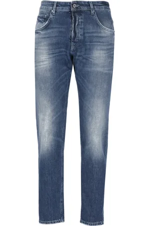 Don the Fuller Jeans, Herre, Blå, W33, Bomuld, Blå Bomuldsjeans med Broderi