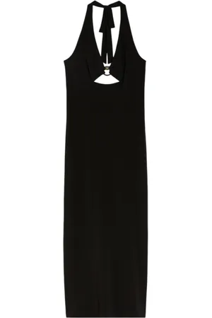 Max Mara Kjole, Dame, Sort, S, Sort Ærmeløs Jersey Crêpe Kjole
