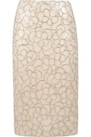 Des Phemmes Nederdel, Dame, , XS, Paillet Midi Kjole med Sideslidse