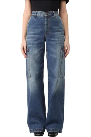 Stella McCartney Jeans, Dame, Blå, W28, Bomuld, Blå Cargo Jeans til Kvinder