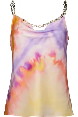 Paco rabanne Top, Dame, Flerfarvet, S, Uld, Trendy Tie Dye Cowl Neck Top