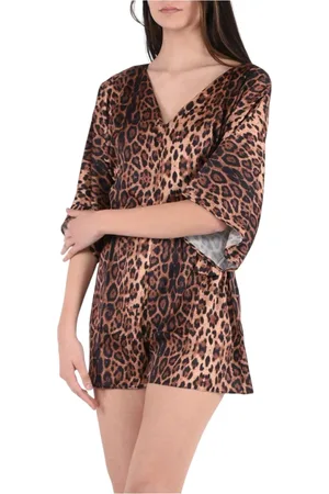F**K Jumpsuits & Playsuits, Dame, Brun, M, Uld, 3/4 Ærme Jumpsuit