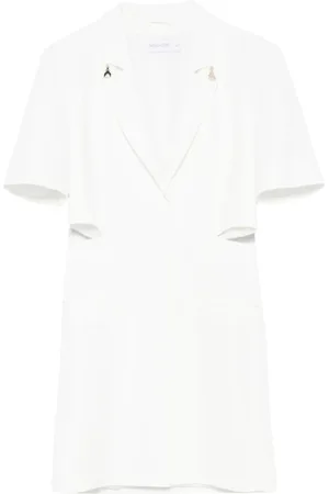 Patrizia Pepe Kjole, Dame, Hvid, M, Bomuld, Hvide Korte Kjoler
