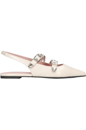 Pretty Ballerinas Sko, Dame, Hvid, 39 EU, Læder, Laklæder Slingback Ella Sko