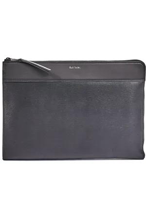 Paul Smith Taske, Herre, Sort, ONE SIZE, Læder, Præget læder laptop sleeve