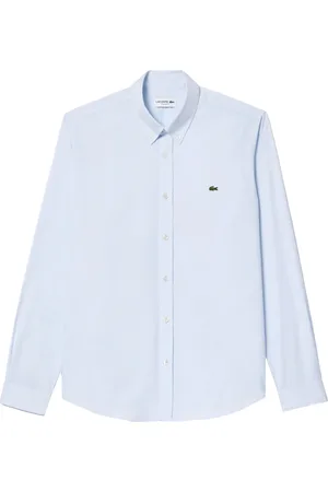 Lacoste Skjorte, Herre, Blå, 2XL, Bomuld, Klassisk Herre Langærmet Skjorte