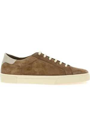 Brunello Cucinelli Sko, Herre, , 41 EU, Læder, Læder Sneakers med Gummisål