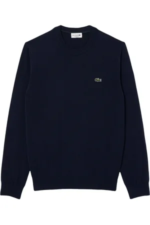 Lacoste Strik, Herre, Blå, L, Bomuld, Klassisk herre sweater til hverdagens stil