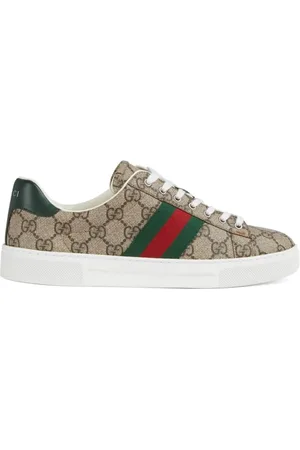Gucci Sko, Dame, Flerfarvet, 40 EU, Uld, Grøn Ace GG Supreme Canvas Sneakers