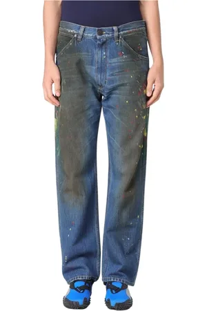 Vivienne Westwood Jeans, Herre, Blå, W33, Uld, Klassiske Straight-Leg Jeans
