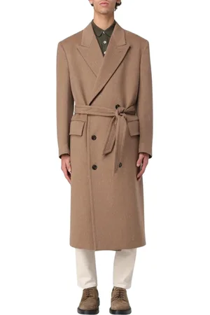 LARDINI Frakke, Herre, Brun, XL, Uld, Brun Uldfrakke