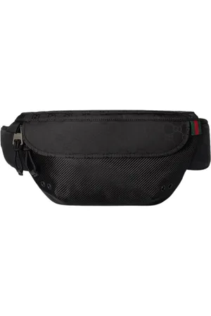 Gucci Taske, unisex, Sort, ONE SIZE, Sort bæltetaske med webdetaljer