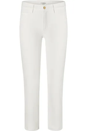 Cambio Jeans, Dame, Hvid, M, Uld, Enkle Jeans Kit Model Piper
