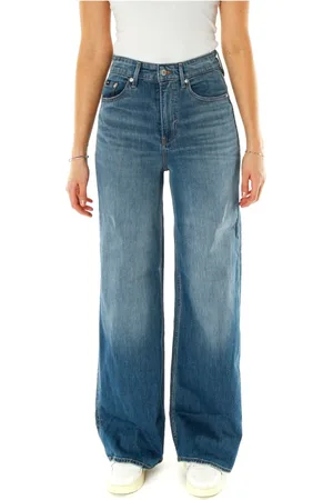 Denham Jeans, Dame, Blå, W26 L30, Denim, Flared High Waist Jeans