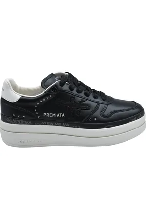 Premiata Sko, Dame, Sort, 37 EU, Sorte Blonder Flade Sko Elegant Stil