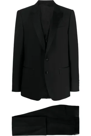 Dolce & Gabbana Jakkesæt, Herre, Sort, 2XL, Uld, Sort Uldblandingsmiddagssæt