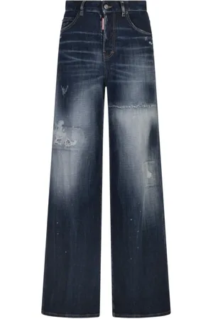 Dsquared2 Jeans, Dame, Blå, 4XS, Bomuld, Blå Bomuld Elastan Bukser