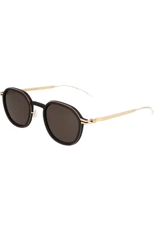 MYKITA Tilbehør, unisex, Gul, 47 MM, Runde solbriller Birch Model