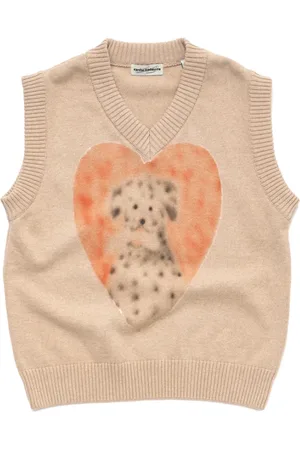CARNE BOLLENTE Strik, Herre, , S, Bomuld, Dalmatian Debauche Grafisk Print Vest