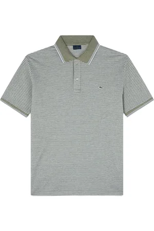 Paul & Shark Top, Herre, Grøn, L, Bomuld, Stribet bomuldspolo