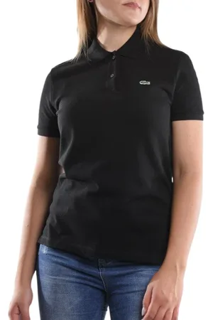 Lacoste Top, Dame, Sort, M, Bomuld, Polo T-shirt