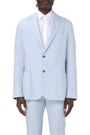 Paul Smith Jakke, Herre, Blå, 2XL, Linned, Beige Linnedragt Blazer