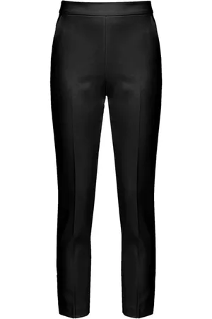 Pinko Bukser, Dame, Sort, XS, Polyester, Sort Straight Leg Bukser