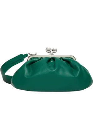 Max Mara Taske, Dame, Grøn, ONE SIZE, Læder, Cubico Basilico Læder Clutch Taske