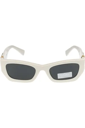 Miu Miu Tilbehør, Dame, Hvid, 53 MM, Uld, Stilfulde solbriller 0MU 09Ws