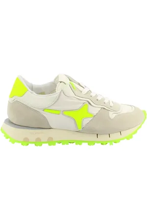Ama Brand Sko, Herre, Flerfarvet, 43 EU, Gule Sneakers Mod. 4152