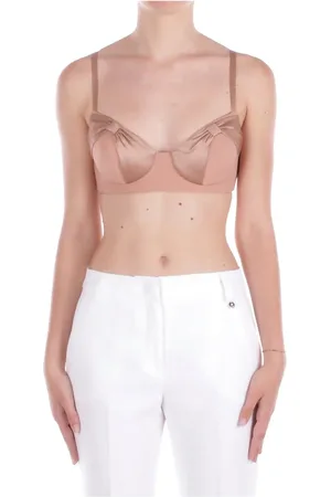 Elisabetta Franchi Top, Dame, , L, Uld, Nude Top med Stilfuldt Design