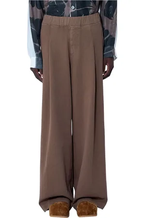 DRIES VAN NOTEN Bukser, Herre, Brun, M, Bomuld, Elastiske bomuldsbukser