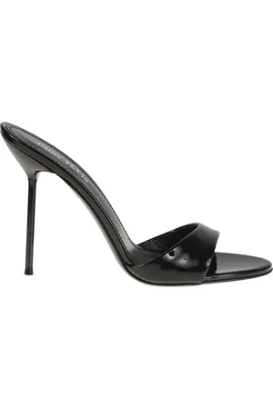 PARIS TEXAS Sko, Dame, Sort, 40 EU, Læder, Sort Læder Almond Toe Mules