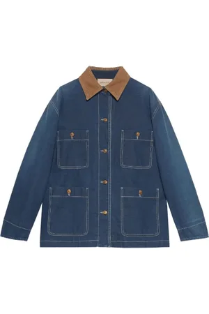 Gucci Jakke, Dame, Blå, XS, Denim, Denim longline jakke
