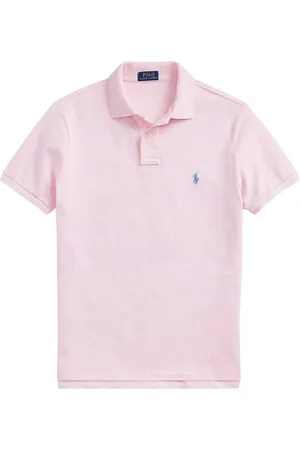 Ralph Lauren Top, Herre, Lyserød, XL, Bomuld, Carmel Mesh Polo Shirt