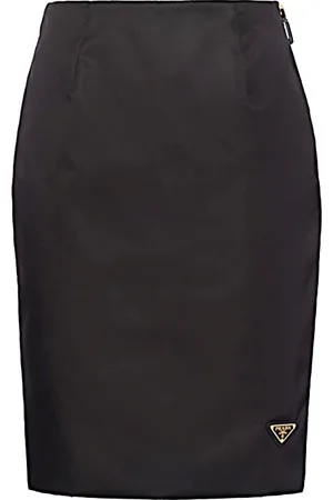 Prada Nederdel, Dame, Sort, M, Uld, Stilfuld Nederdel til Kvinder