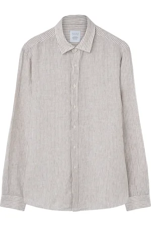 Xacus Skjorte, Herre, , 3XL, Uld, Stribet hørskjorte