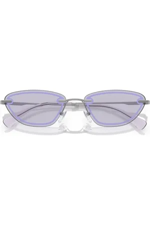 Emporio Armani Tilbehør, Dame, Lilla, 57 MM, Uld, Farverige Cat-Eye Solbriller Trendy Stil