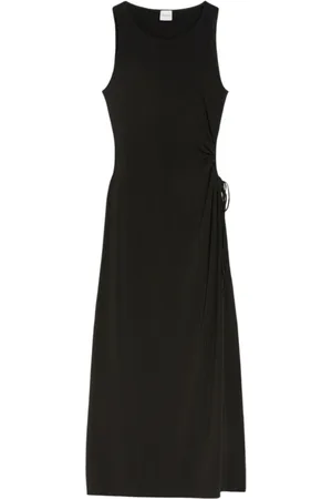 Max Mara Kjole, Dame, Sort, XS, Sort Ærmeløs Jersey Kjole med Sideslidse
