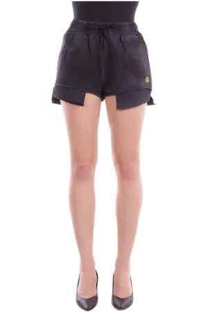 BARROW Shorts, Dame, Sort, S, Bomuld, Sort Logo Shorts med Lommer