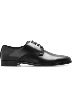 Dolce & Gabbana Sko, Dame, Sort, 37 1/2 EU, Læder, Sort Læder Oxford Sko Almond Tå