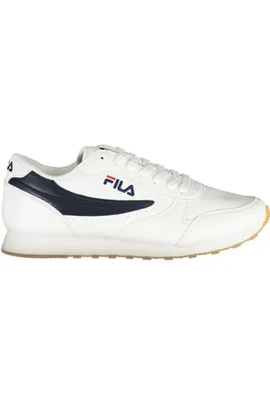 Fila Sko, Herre, Hvid, 44 EU, Polyester, Hvide Sneakers med Kontrastfarver
