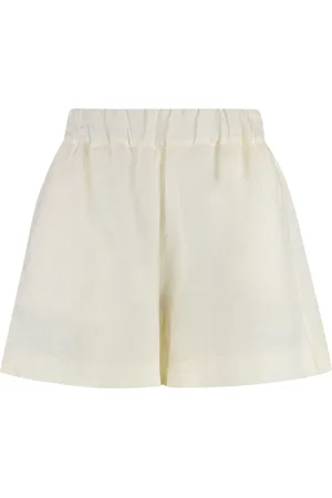 120% Lino Shorts, Dame, Hvid, XS, Linned, Linned shorts med baglomme