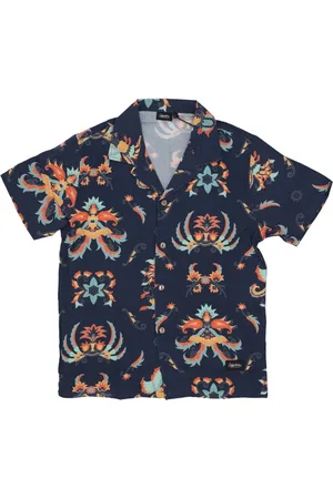 DOLLY NOIRE Skjorte, Herre, Flerfarvet, M, Uld, Batik Bowling Skjorte Sort/Multi