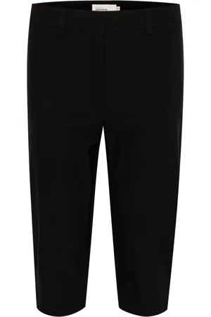 Karen by Simonsen Bukser, Dame, Sort, 3XL, Slim-fit Capri Bukser Meteorite